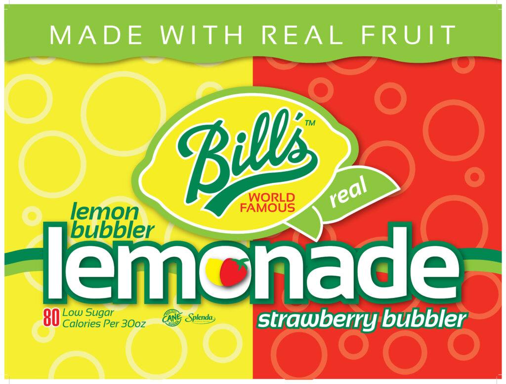 Bubbler Lemonade 18x24 Corrugated Vinyl Window Sign Bill's Lemonade