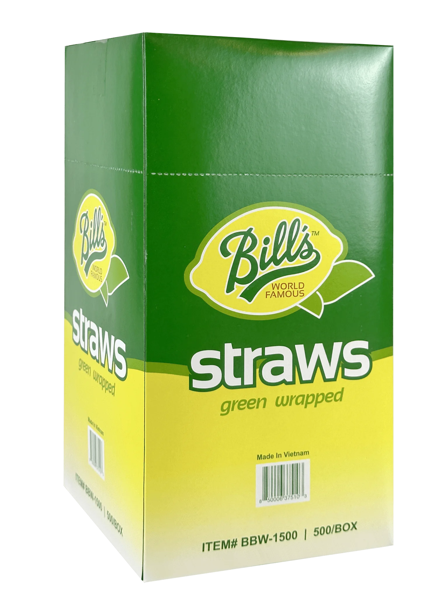 Wrapped Thick Green Straws
